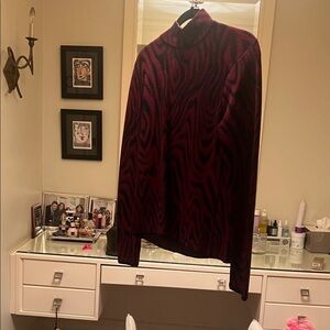 Kenzo Burgundy and Black Knit Sweater